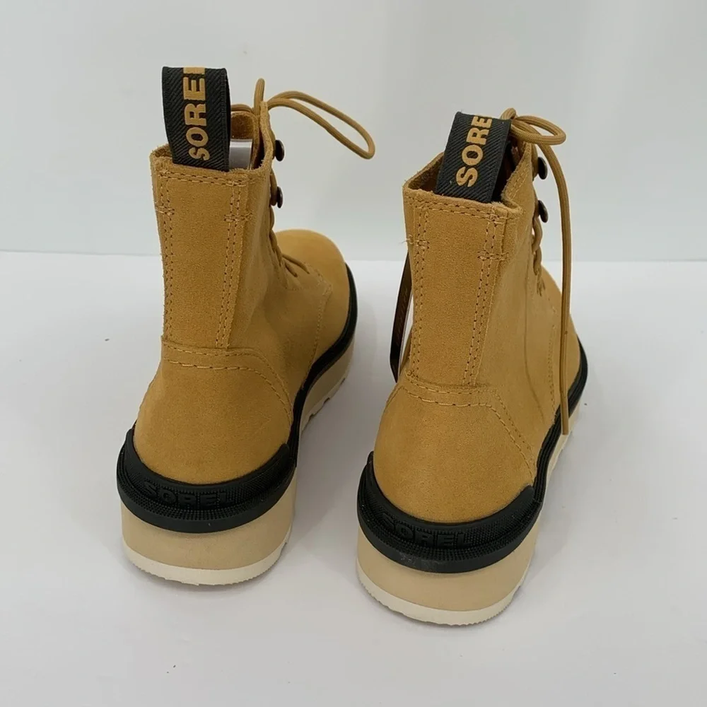 Sorel Hi-line lug boots suede leather waterproof chunky shoe winter tan new 7